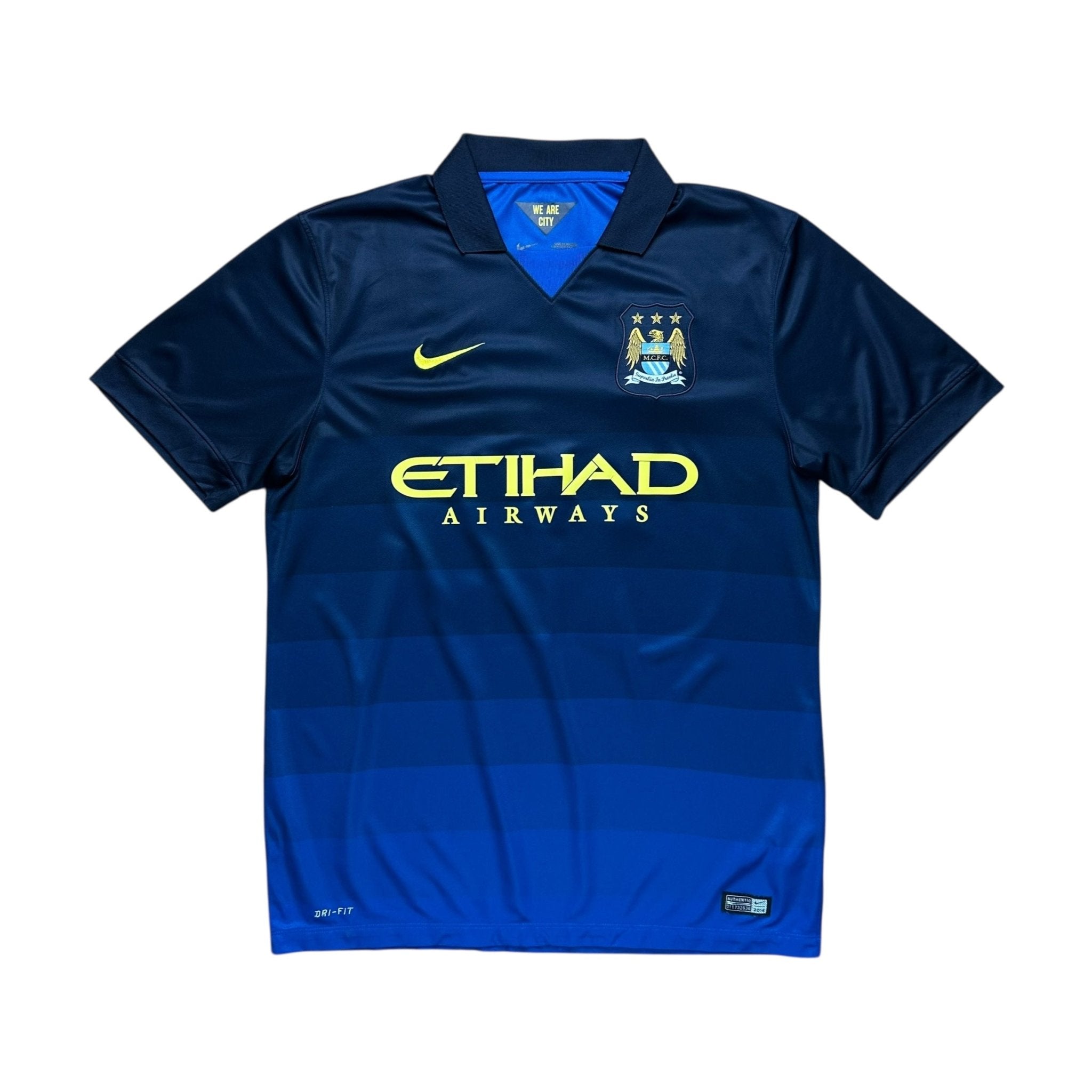 Manchester City 2014 - 15 Away Shirt (L) Kun Agüero 16 - Kitplug