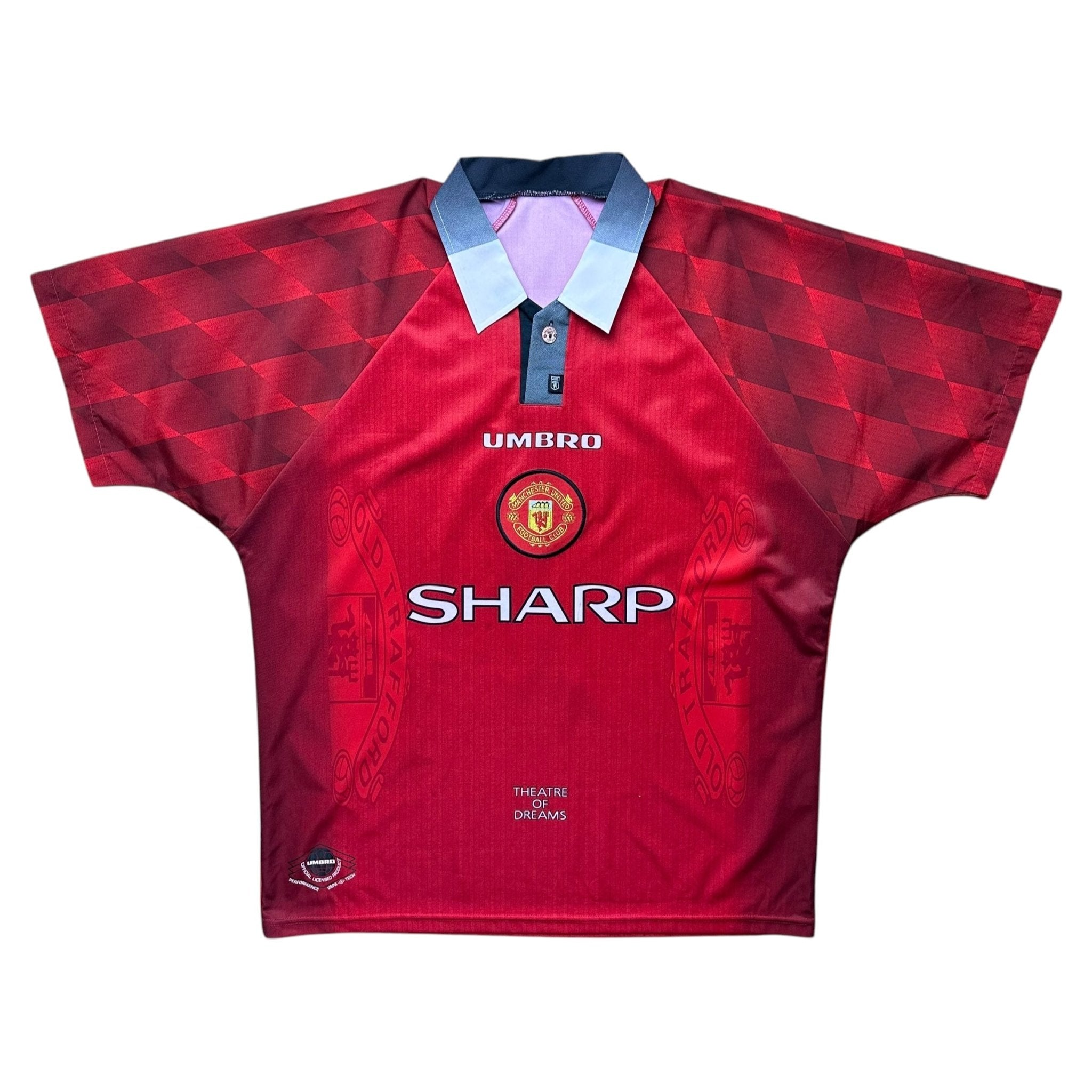 Manchester United 1996 - 98 Home Shirt (L) Cantona 7 - Kitplug