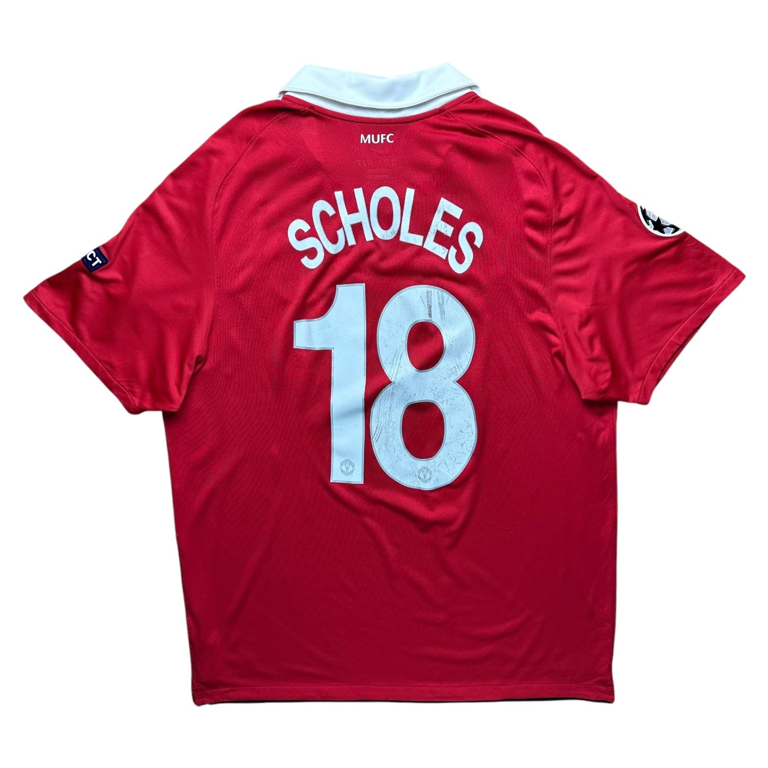 Manchester United 2010 - 11 Home Shirt (XL) Scholes 18 - Kitplug