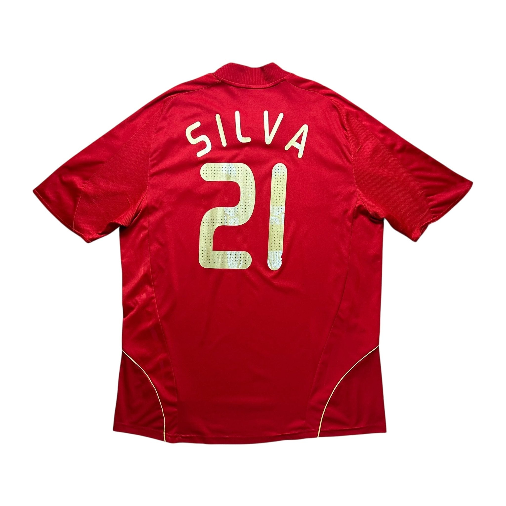 Spain 2008 Home Shirt (XXL) Silva 21 - Kitplug