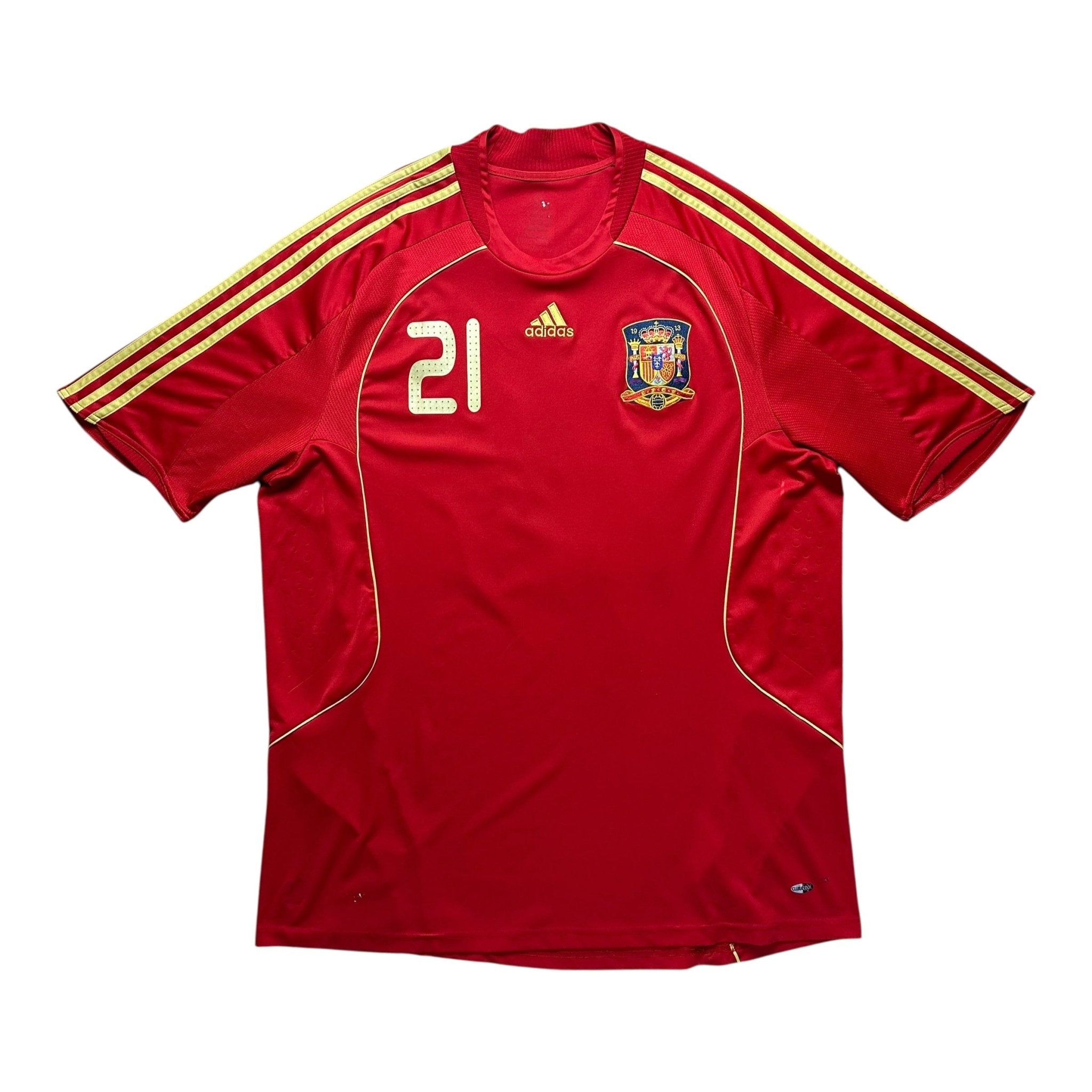 Spain 2008 Home Shirt (XXL) Silva 21 - Kitplug