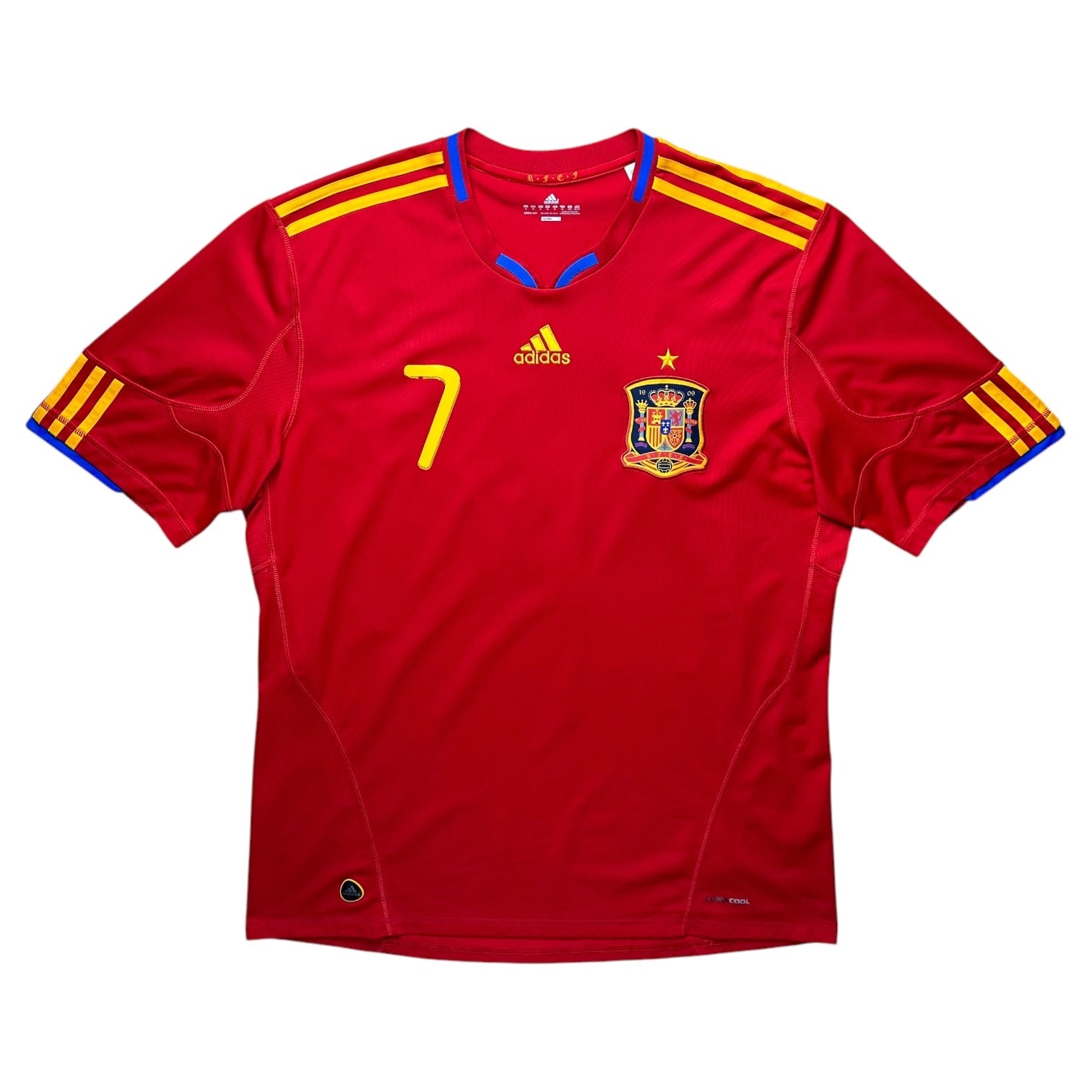 Spain 2010 Home Shirt (XL) David Villa 7 - Kitplug