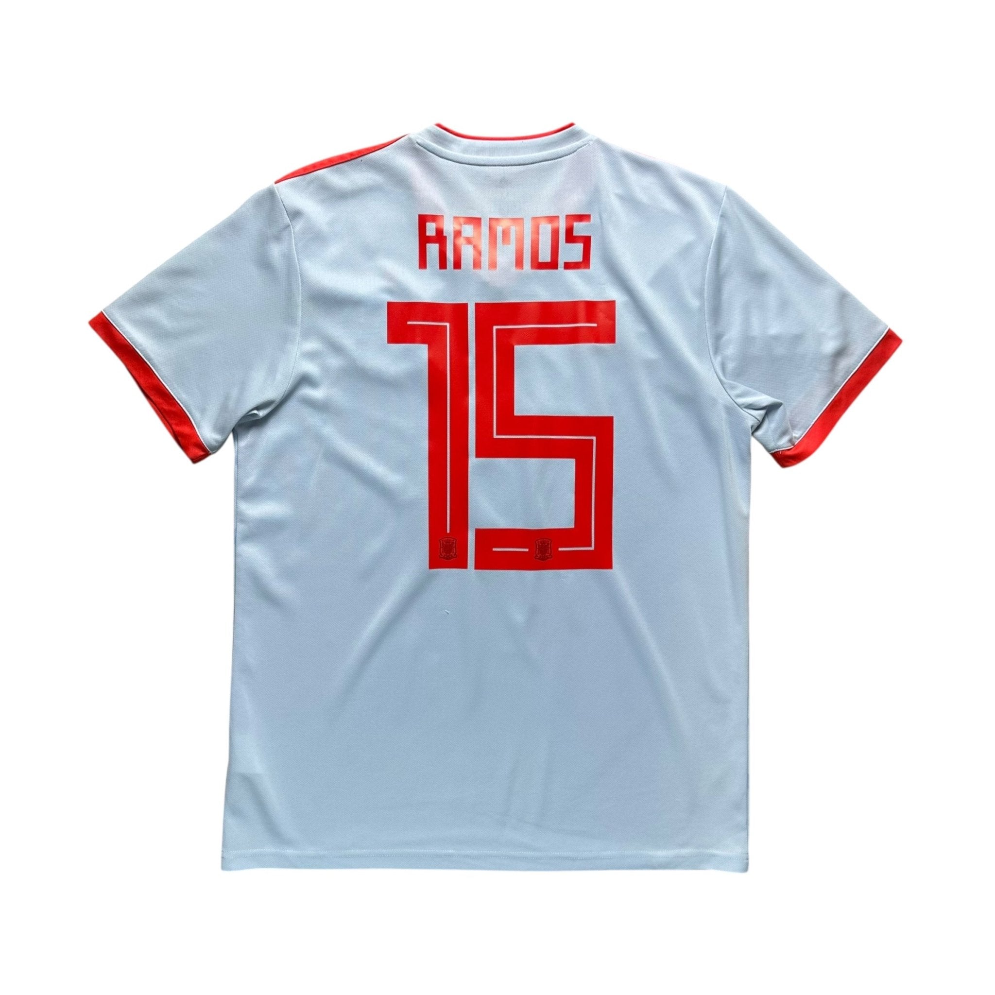 Spain 2018 Away Shirt (M) Ramos 15 - Kitplug