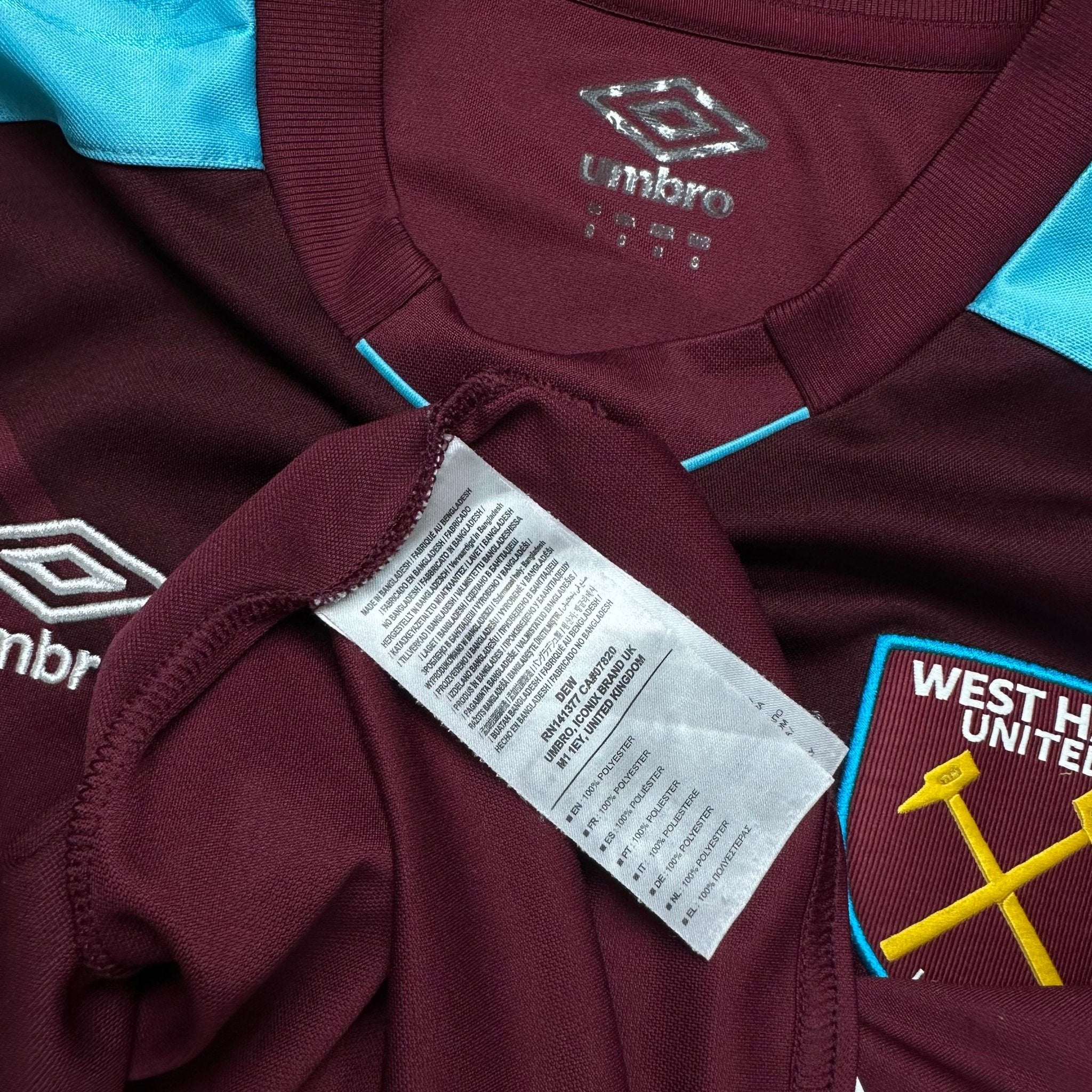 West Ham 2016 - 17 Home Shirt (S) Noble 16 - Kitplug